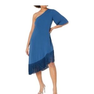 Trina Turk Elegant Blue One-Shoulder Dress NWT